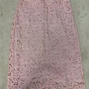 Zara Pink Lace Pencil Skirt